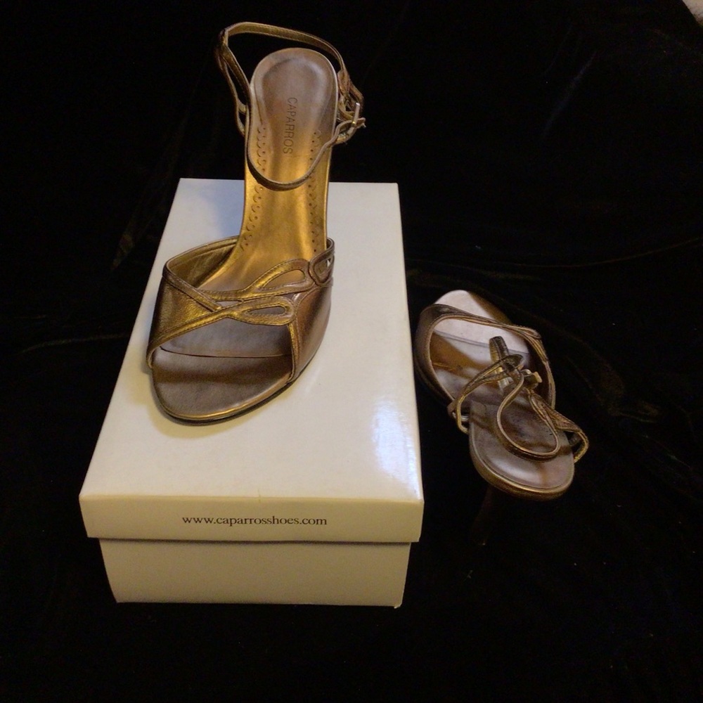 Caparros elegant  bronze strappy heels